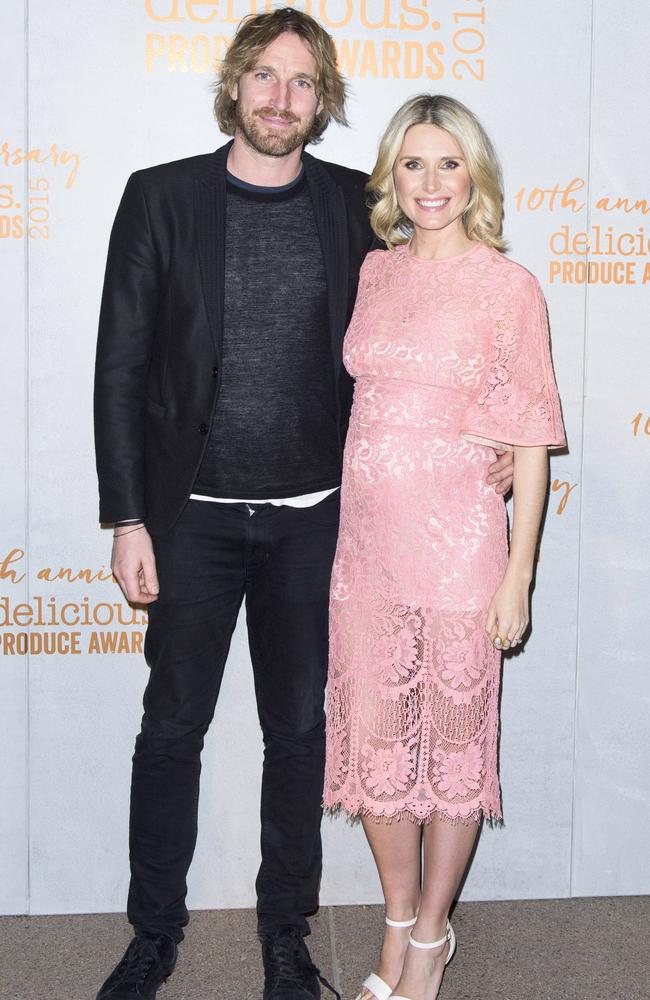 Chef Darren Robertson and mum-to-be fiance Magdalena Roze in a fab Lover dress