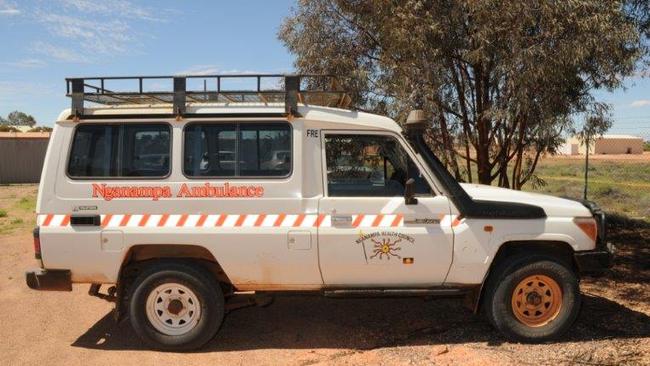 The stolen ambulance that police believe was used in the abduction of Gayle Woodford. Picture: SA Police.