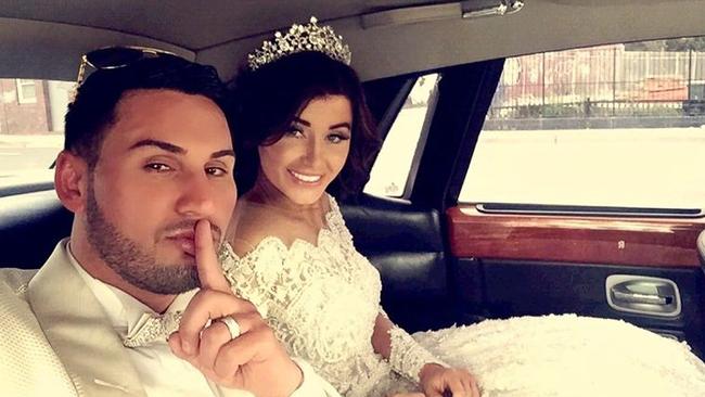 Salim and Aysha Mehajer on their wedding day. Picture: Facebook.