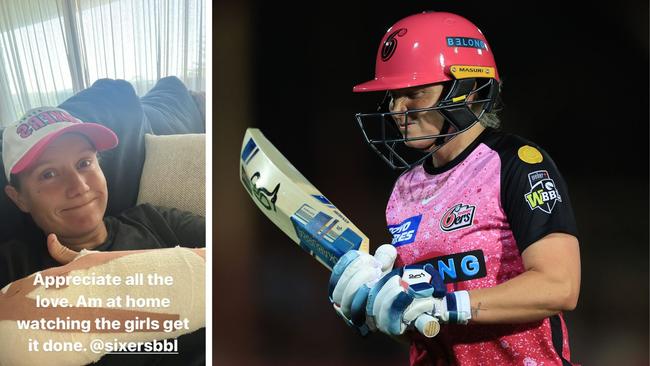 Alyssa Healy has posted after the disastrous blow. Photo: Instagram and Getty Images