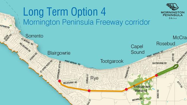 Long term option 4: Mornington Peninsula Freeway corridor.