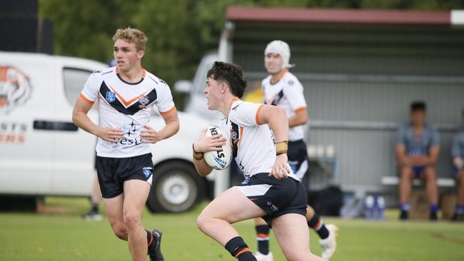 Kye Penfold in action for the Macarthur Wests Tigers against the North Coast Bulldogs during round two of the Andrew Johns Cup at Kirkham Oval, Camden, 10 February 2024. Picture: Warren Gannon Photography