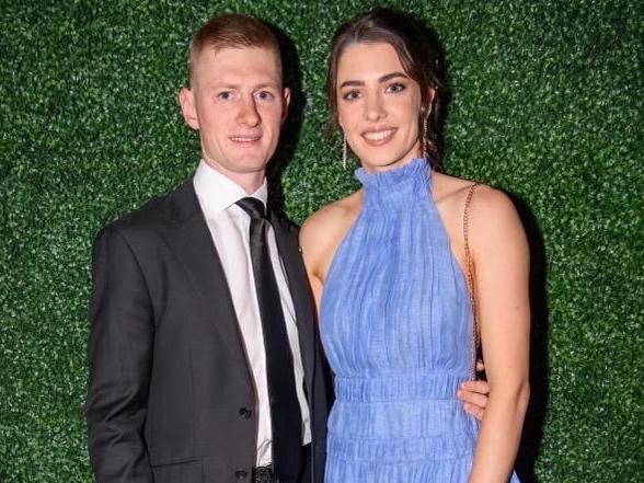 Queensland jockey couple Kyle Wilson-Taylor and Angela Jones. Picture: Supplied.