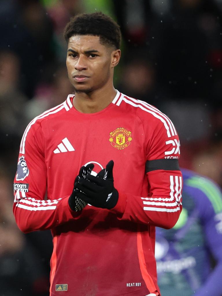 Rashford was left high and dry. (Photo by Clive Brunskill/Getty Images)