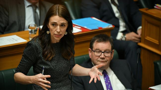 New Zealand prime minister Jacinda Ardern address the house in parliament yesterday. Picture: Mark Graham