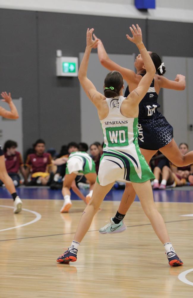QISSN 2024 division 1 grand final: Canterbury v Somerset. Pictured: WD Maddi McLaughlin and GA Kaylee Tamala