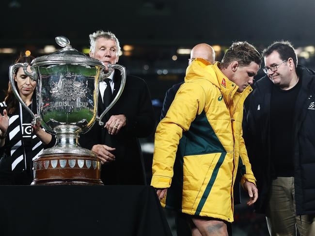 Hooper’s Wallabies are getting further away from the Bledisloe Cup. Picture: Getty Images