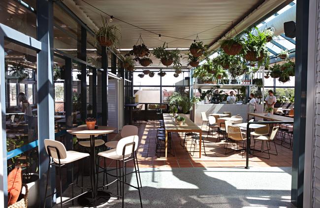 The Fernery has a number of different dining and drinking spaces.