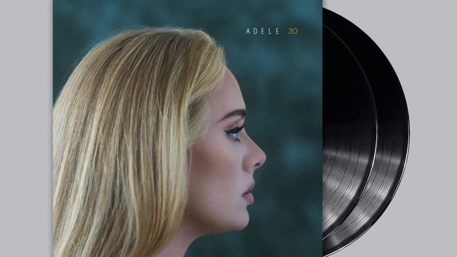 Adele’s label reportedly ordered 500,000 vinyl copies of her new album 30. Picture: Supplied