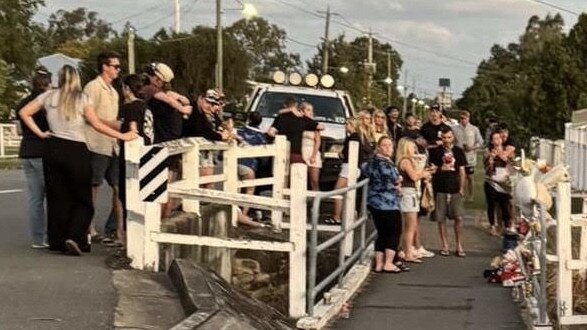 Friends and family have gathered at Masons Gully to honour Finn’s memory. Picture: Supplied.