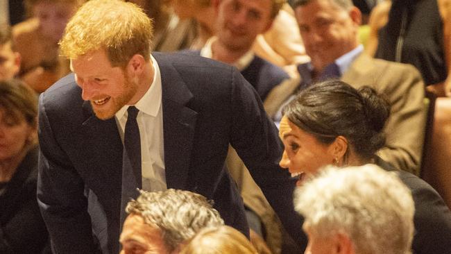 The Duke and Duchess of Sussex attend a Gala performance of the musical Hamilton at the Victoria Palace Theatre, London, UK, on the 29th August 2018. Picture: Dan Charity / MEGA TheMegaAgency.com.