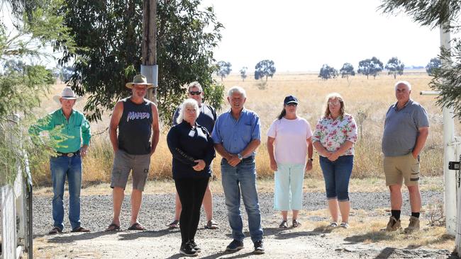 Andrea McKendry and Garry Baum, front, are spearheading the opposition to a wind farm near Teesdale, Lethbridge and Meredith. Picture: Mark Wilson