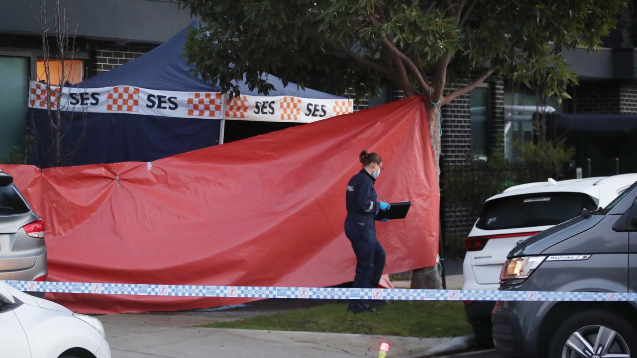 Forensics are on scene Sunday. Picture: NewsWire / David Crosling