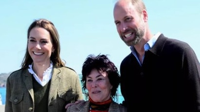 The royal couple ran into Ruby Wax in Scotland. Picture: Wattie Cheung/Kensington Palace