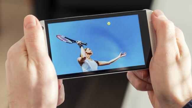 Tennis mobile phone for opinion piece on live betting on smart phones. istock