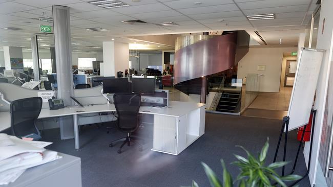 Empty Bendigo Bank offices in Docklands. Picture: Alex Coppel