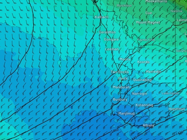 A cold front will sweep across Australia from the west coast in the coming week.