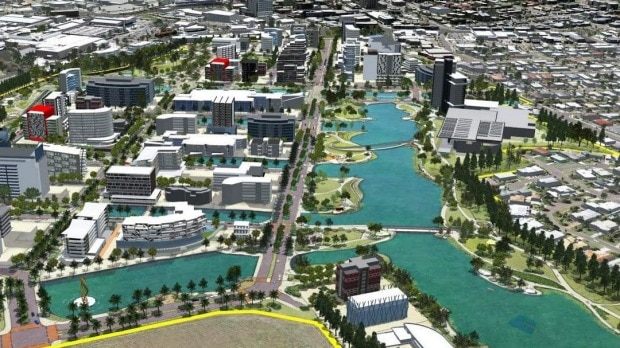 Large parts of the Maroochydore CBD will remain open space and waterways under the plan