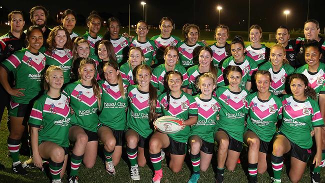 The South Eastern Seagulls Rugby League club fielded 3 all-female teams in the 2017 competition, including the grand final-winning under 16s side. Picture: Danny Aarons.