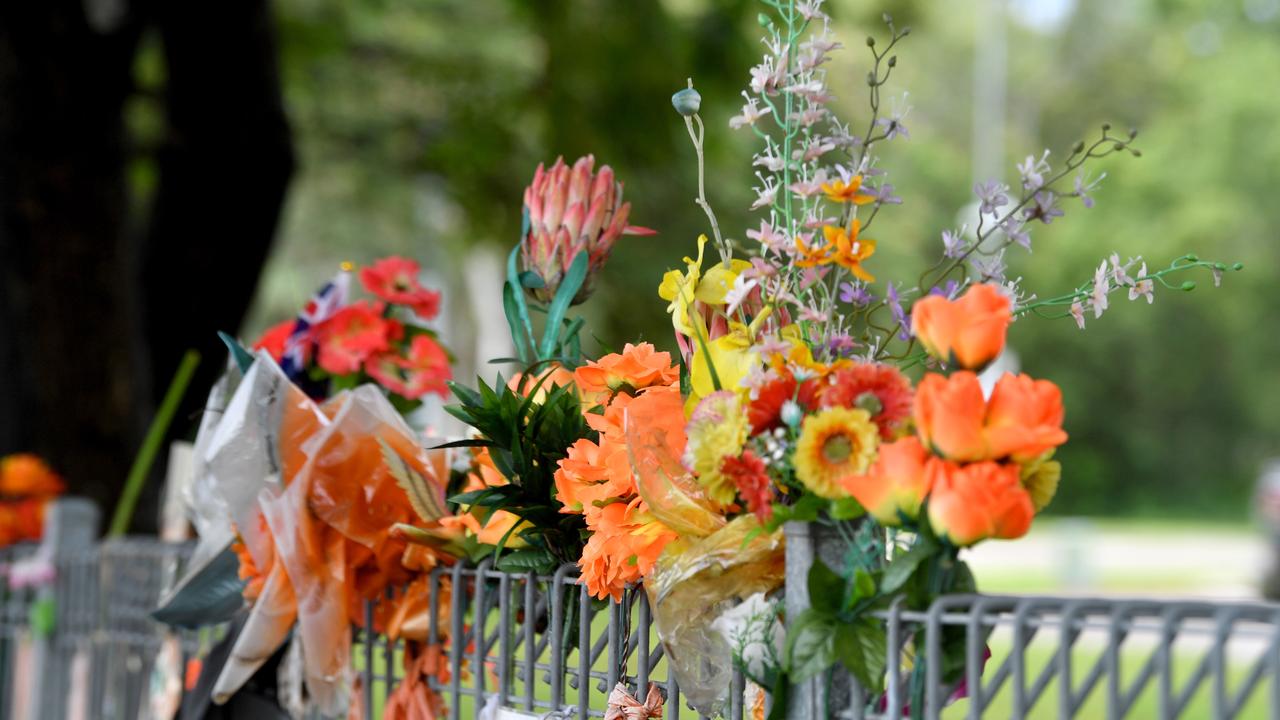 Memorial site for Jennifer Board near Weir State School. Picture: Evan Morgan