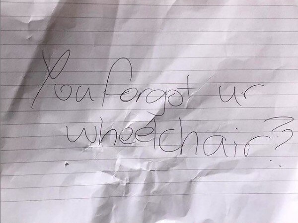 One of the many notes Hannah has found on her car over the years. Picture: Instagram/@rrmslife