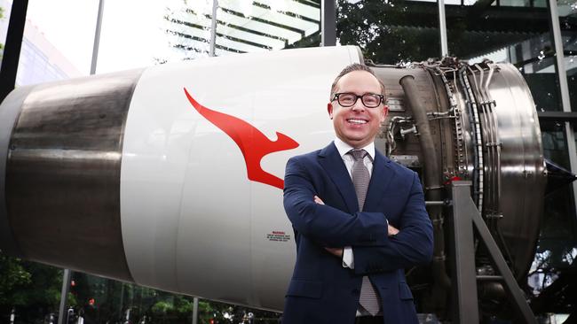 Qantas chief executive Alan Joyce at the company’s headquarters in Sydney. Picture: John Feder.