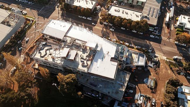 Construction progress of the Port Melbourne Secondary College.