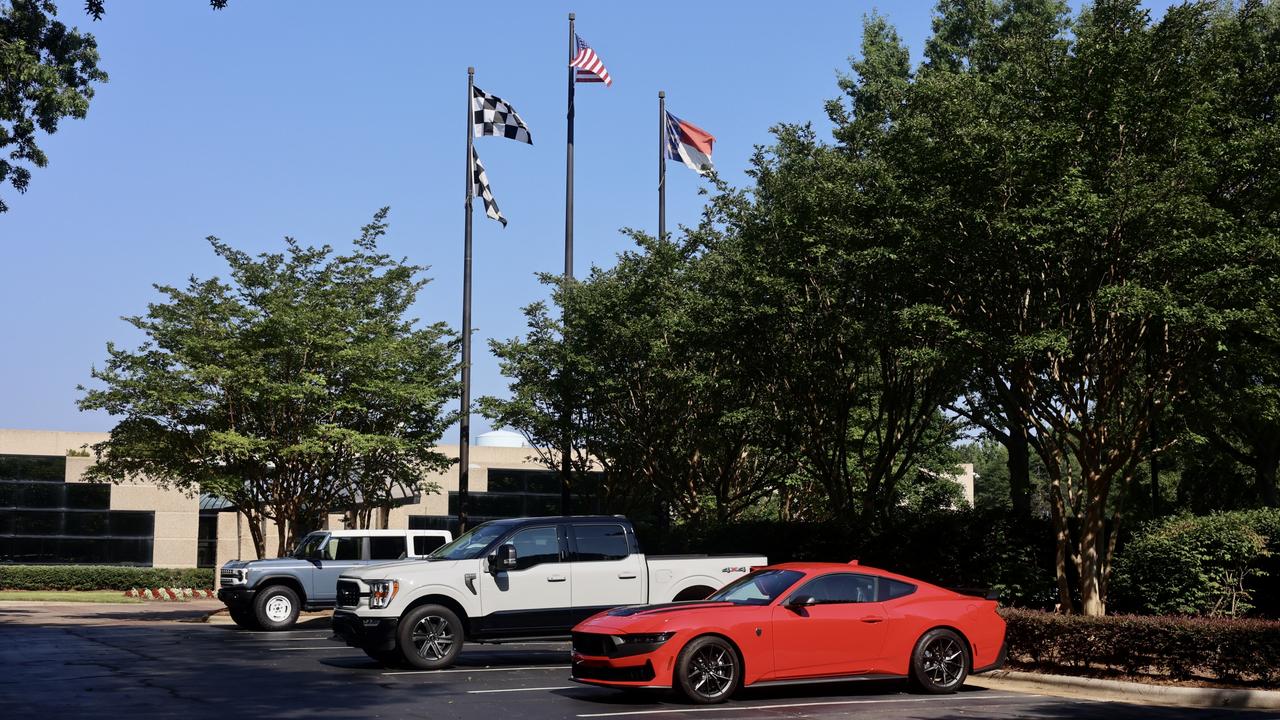 We drove the F-150 on a road trip with the Bronco and Mustang.