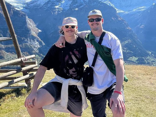 QRL star Will Brimson shares photos of the overseas trip with close mate Liam Hampson and their group of friends while on their overseas holiday. Picture: Will Brimson / Instagram