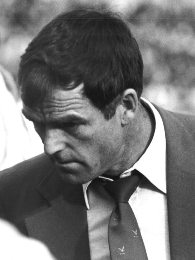 Neil Kerley coaching the West Torrens Football in 1978.