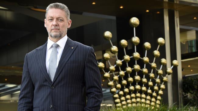 Crown Resorts chief executive Ciaran Carruthers at Crown Casino in Melbourne. Picture: NCA NewsWire / Andrew Henshaw