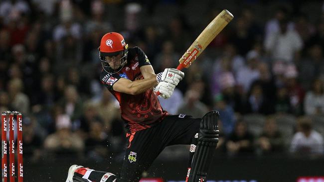 Beau Webster of Melbourne Renegades batting during the Big Bash League (BBL) cricket match between the Melbourne Renegades and Hobart Hurricanes at Marvel Stadium in Melbourne, Tuesday, January 21, 2020. (AAP Image/Hamish Blair)