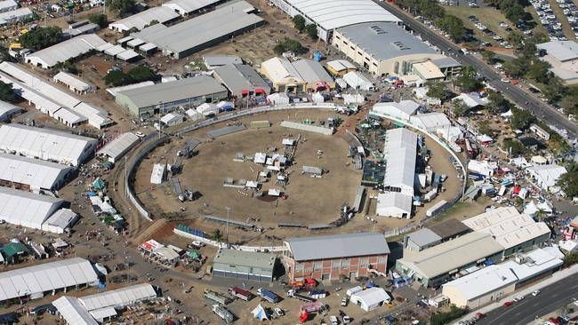 The Rockhampton Showgrounds viewed from the air during Beef Australia 2012 showing the scale of the event. Photo Chris Ison / The Morning Bulletin.