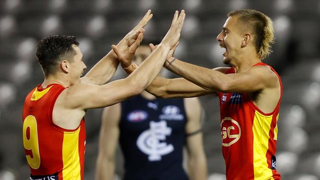 The Suns trailed at the main break but gained the ascendancy in the third quarter. (Photo by Michael Willson/AFL Photos via Getty Images)