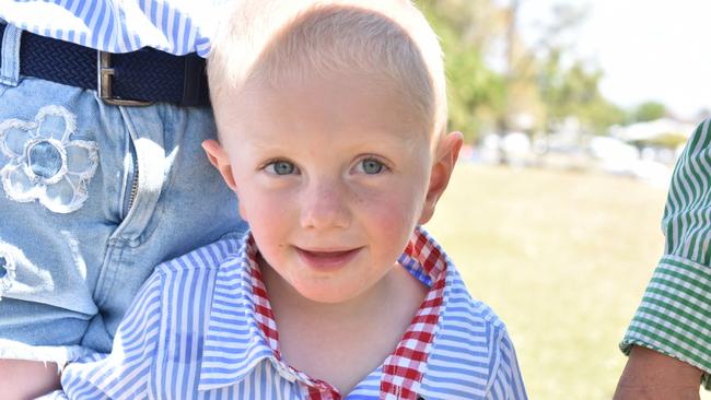 Toowoombaâ&#128;&#153;s smallest trucking enthusiasts, the Savilleâ&#128;&#153;s, at the Lights on the Hill Trucking Memorial at Gatton on Saturday, September 20, 2023.