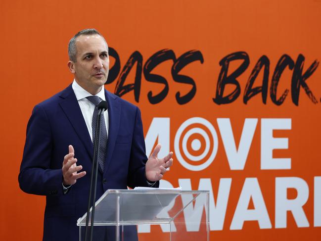 SYDNEY, AUSTRALIA - MAY 24: NRL CEO Andrew Abdo speaks to media during the NRL 2022 Indigenous Round Launch at National Centre of Indigenous Excellence on May 24, 2022 in Sydney, Australia. (Photo by Mark Metcalfe/Getty Images)