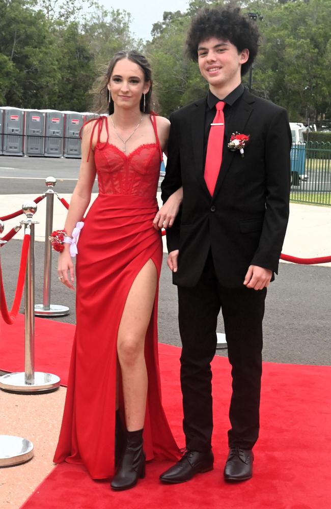 Ainslie Colton and Ezekiel Bautista at Pacific Lutheran College's 2023 formal. Picture: Tegan Annett