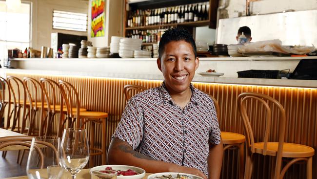 Pictured at new Peruvian restaurant Warike at Surry Hills in Sydney is owner Luis Guzman. Picture: Richard Dobson