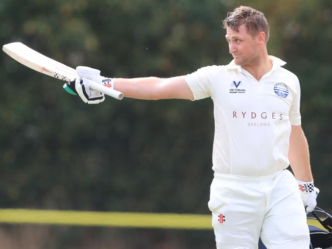 Premier cricket: Geelong v Casey-South Melbourne.Geelong batsman Josh McDonald makes a 100  Picture Mark Wilson