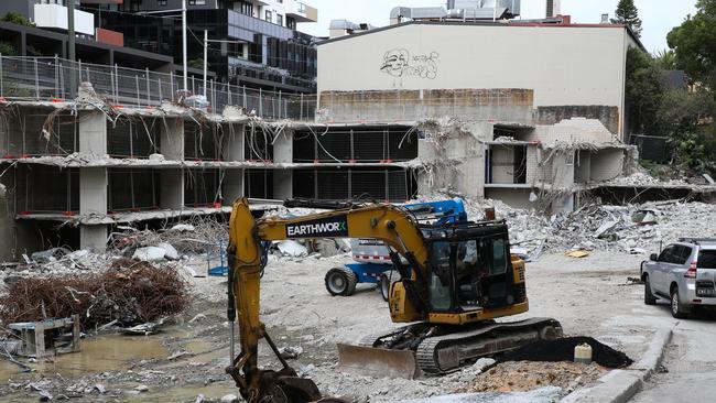 One of the excavators on the site. Picture: Gaye Gerard