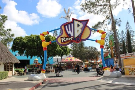 A boy has been taken to Gold Coast University Hospital suffering from a head injury after falling from a ride at Movie World on Tuesday afternoon.