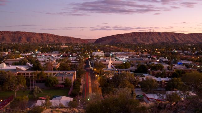 View from Anzac Hill down Hartley St on a fine winter's evening in Alice Springs, Northern Territory, Australia. Picture: iStock