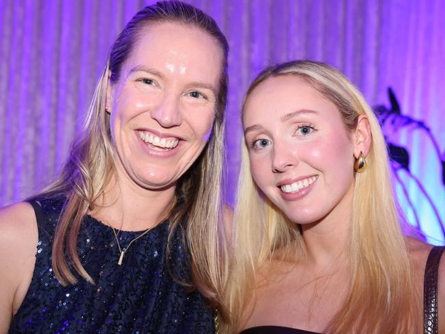 Sally Teiniker and Jemma Patterson at the 2024 Gold Coast Marathon welcome function at Crowne Plaza Surfers Paradise for Gold Coast at Large. Picture, Portia Large.