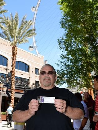 Mac MacKenzie of Nevada waits in line to be the first member of the public to ride the Las Vegas High Roller. Picture: Getty