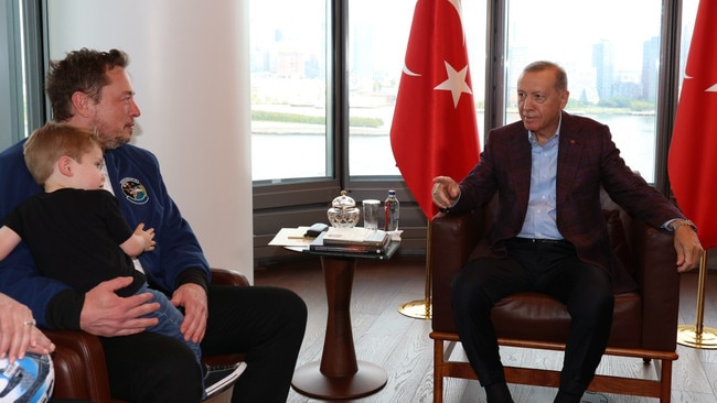 Meeting the Turkish president Recep Tayyip Erdogan in 2023. Picture: Getty Images