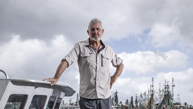 Export markets for Jason Simpson’s Fraser Isle Spanner Crabs have dried up but he is innovating to keep afloat. Picture: Mark Cranitch