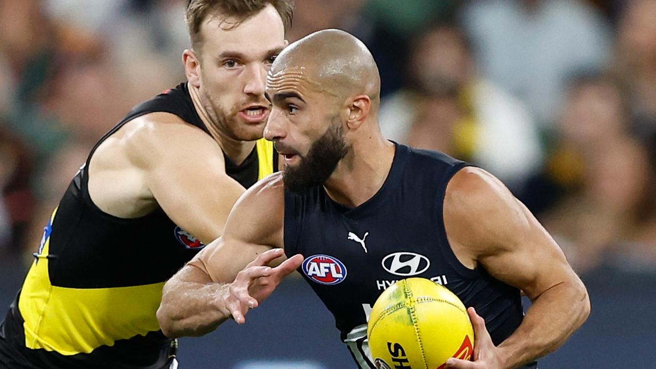 Star defender Adam Saad is one of the important Blues struck down by soft tissue injuries this season, but will return on Saturday against Gold Coast. Picture: Michael Willson / Getty Images