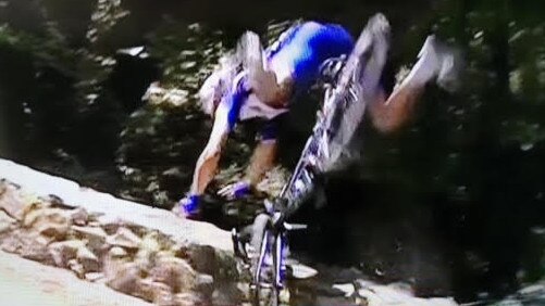 Phillippe Gilbert crashes on the tour