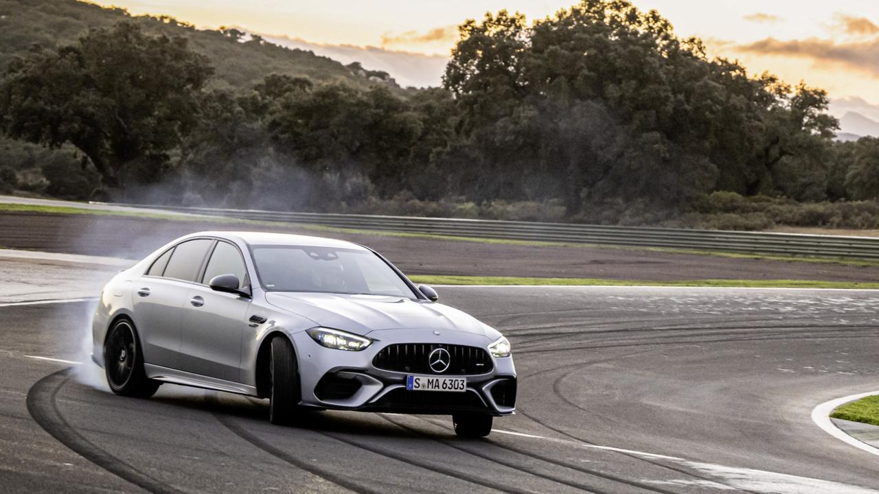 Four-cylinder hybrid C 63 models are more than capable of smoking their tyres.