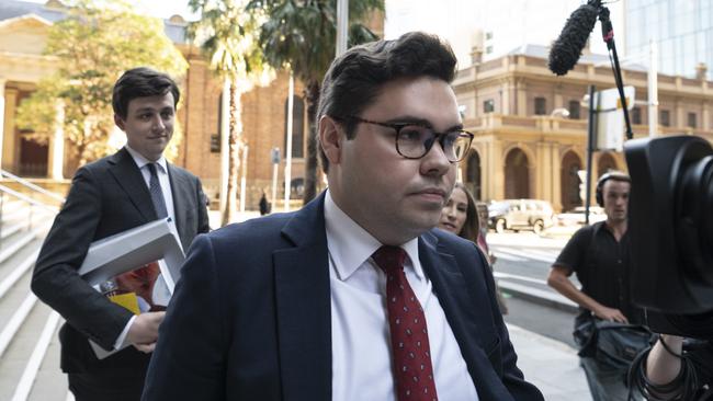 Bruce Lehrmann walks out of the NSW Supreme Court in Sydney last month . Picture: NCA NewsWire/ Flavio Brancaleone.